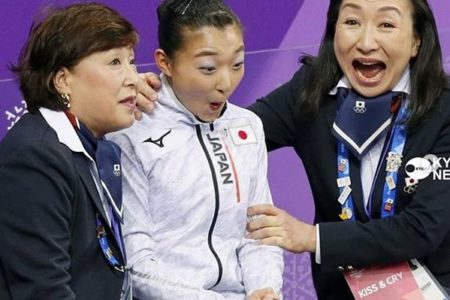 平昌オリンピック、フィギュアスケート女子ショート、坂本花織選手応援しています。